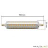 Bombilla LED R7S 360º 118mm 10W Blanco Calido (Regulable)