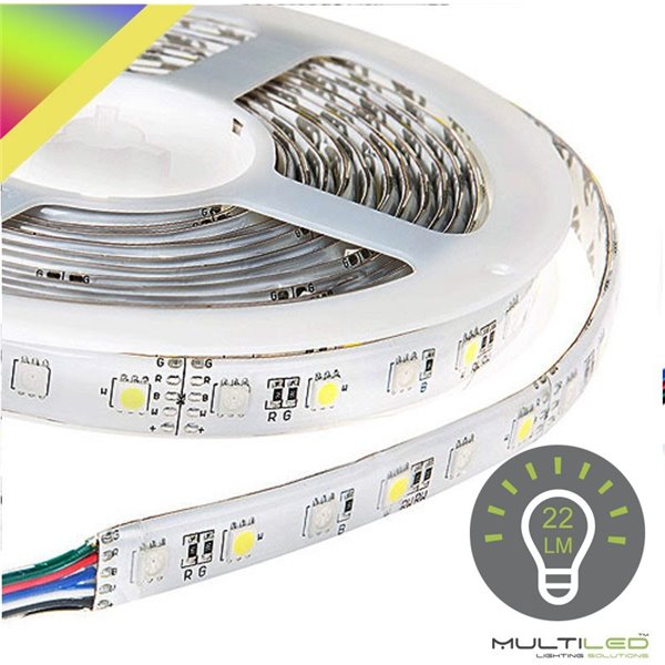 Tira LED RGB EPISTAR SMD5050, DC24V, 20 metros (60Led/m), 120W, IP20 - INCO  Ingenieros - Canarias